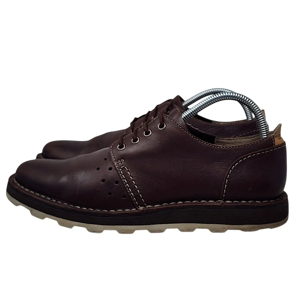 Clarks Derby Shoes 8 Men Darble Walk Brown Leather Cushion Plus Oxford Casual
